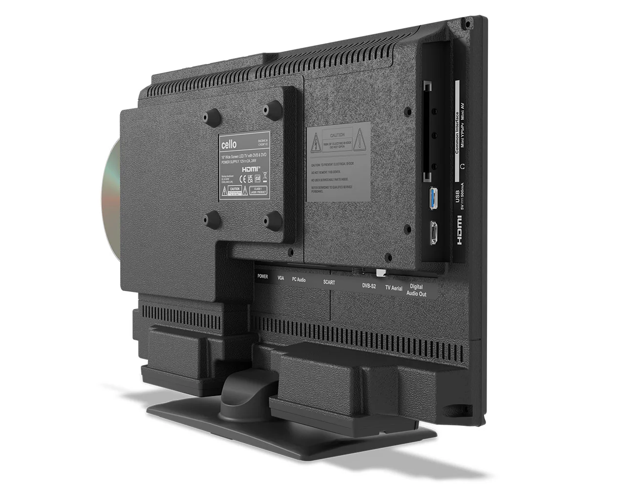 16” Full HD LED TV with built-in DVD Player & Perfect Pitch Sound - Image 4