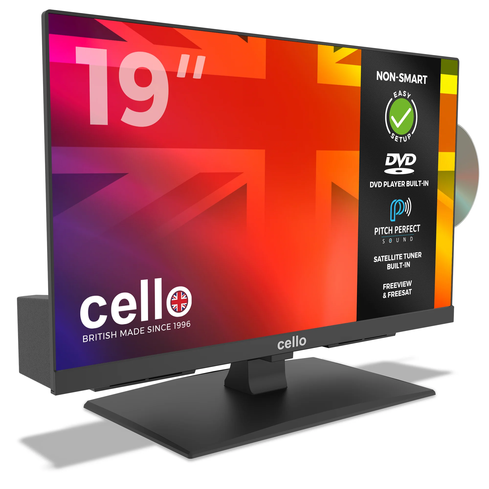 19” LED TV with built-in DVD Player & Perfect Pitch Sound - Image 3