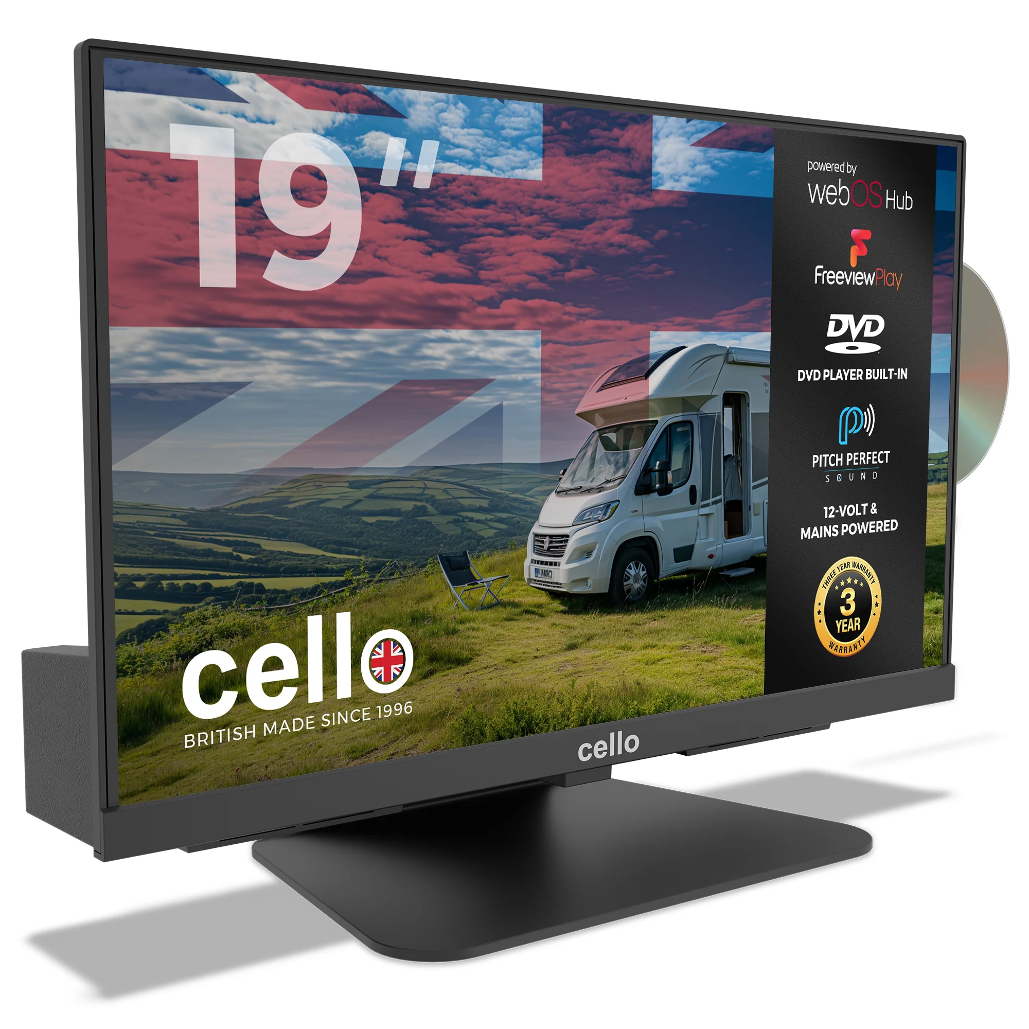 19″ C1924WSF-TRAV Smart WebOS 12-Volt TV with DVD & Perfect Pitch Sound - Image 3