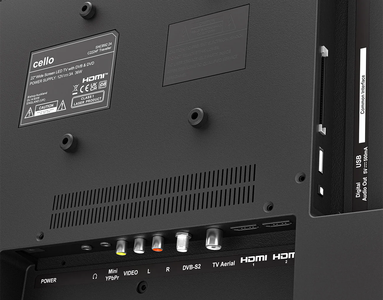 22″ C2224F-TRAV Traveller 12-Volt Full HD TV with DVD Player & Satellite Tuner - Image 5