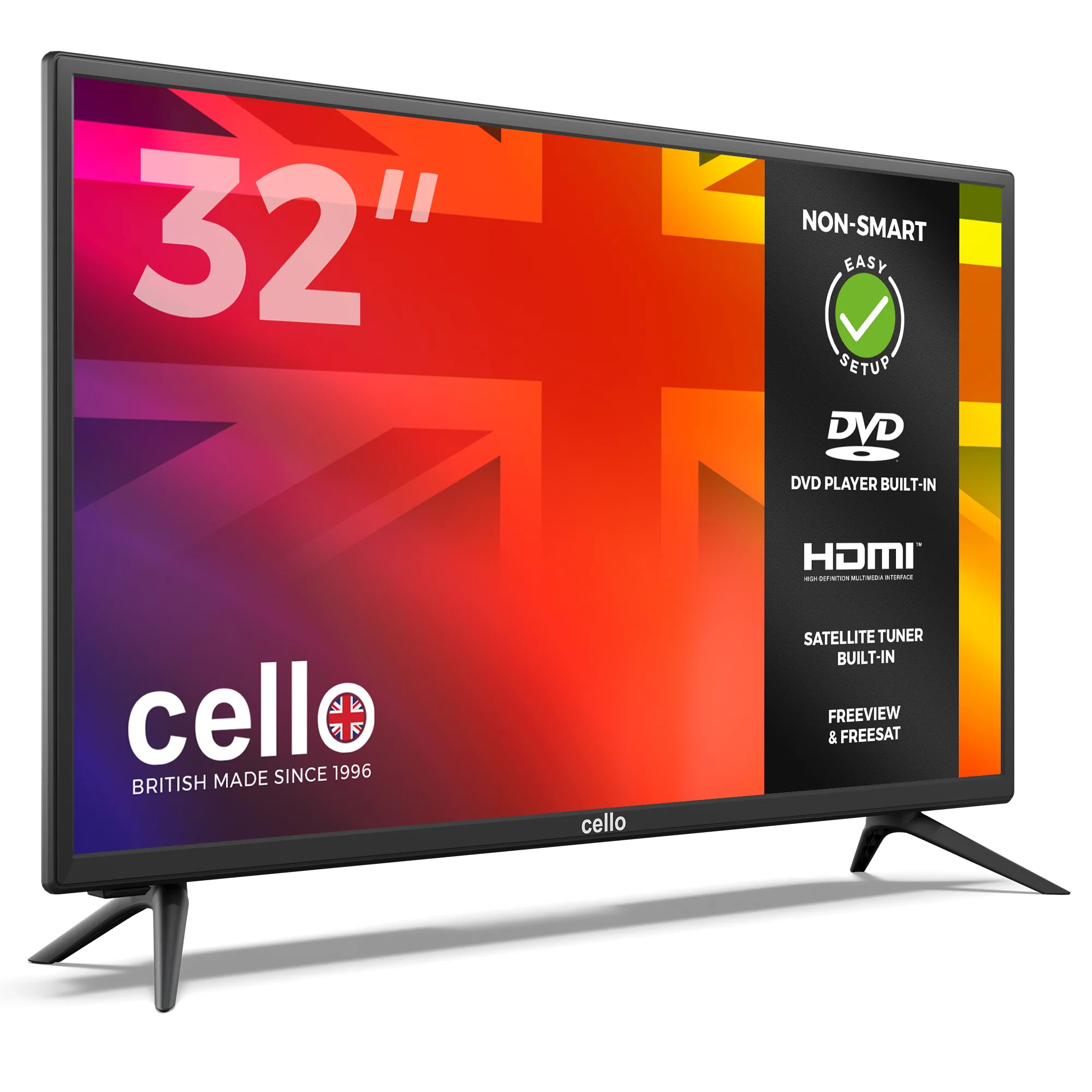 32" HD Ready LED TV with DVD Player and Freeview T2 HD - Image 3