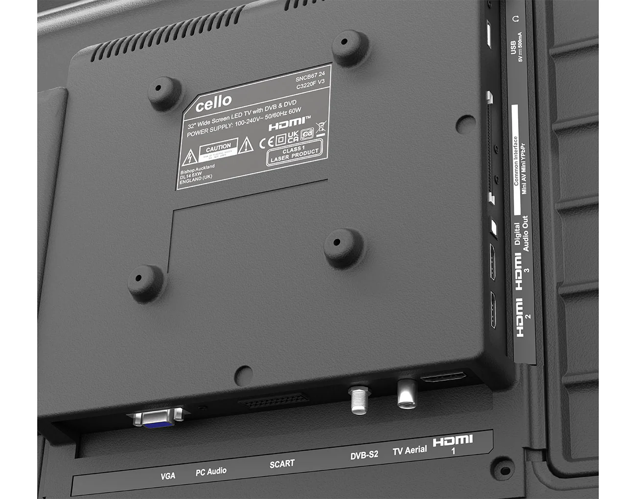 32" HD Ready LED TV with DVD Player and Freeview T2 HD - Image 4