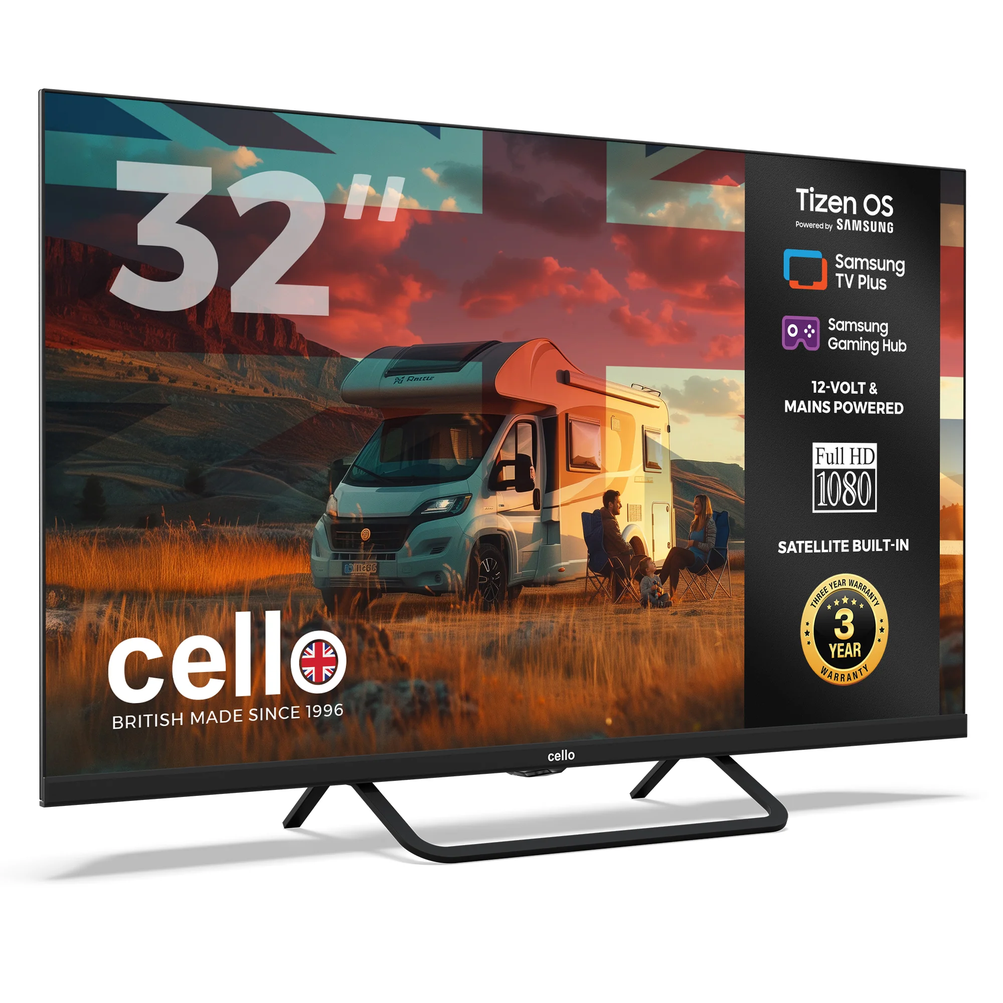 32 inch Smart Samsung Plus 12-Volt Traveller TV with Frameless Bezel - Image 3