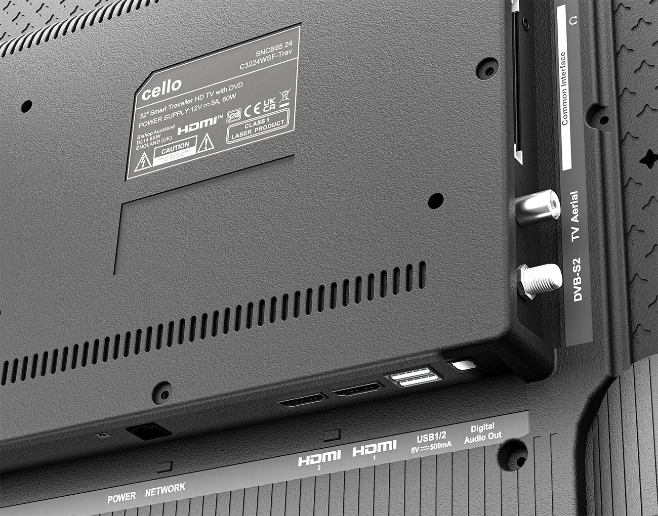 C3224WSF-TRAV 32″ Smart WebOS 12-Volt Traveller TV with DVD & Frameless Bezel - Image 5