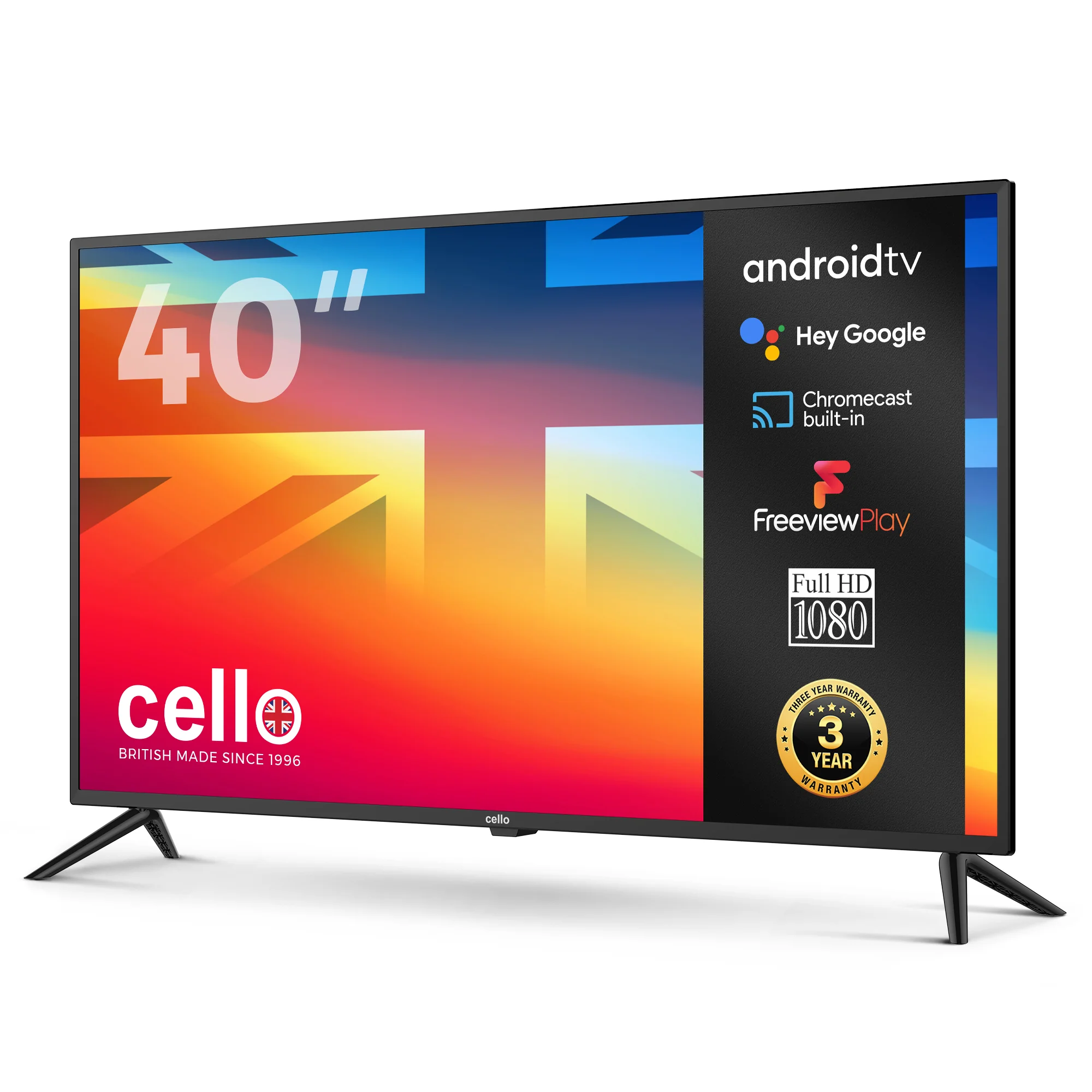CLEARANCE 40" Smart Google TV with Google Assistant and Freeview Play - Image 3