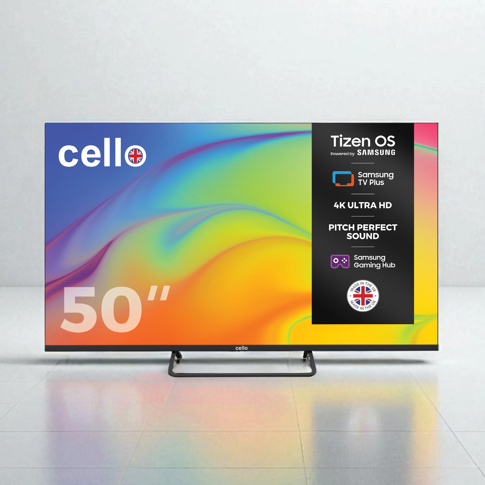 50 inch Cello  - Tizen Samsung OS Plus 4K UHD TV with Frameless Bezel - Image 3