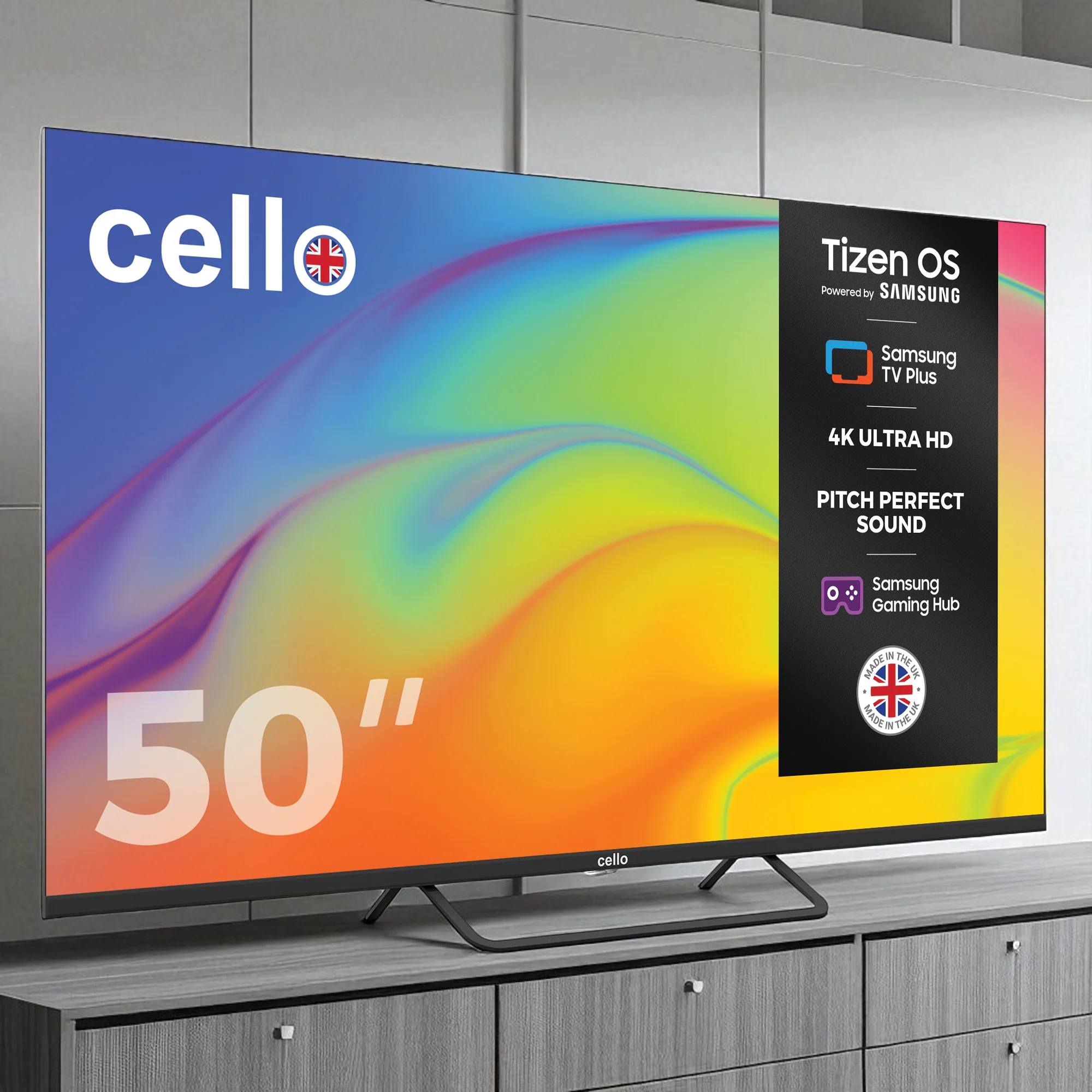 50 inch Cello  - Tizen Samsung OS Plus 4K UHD TV with Frameless Bezel - Image 4