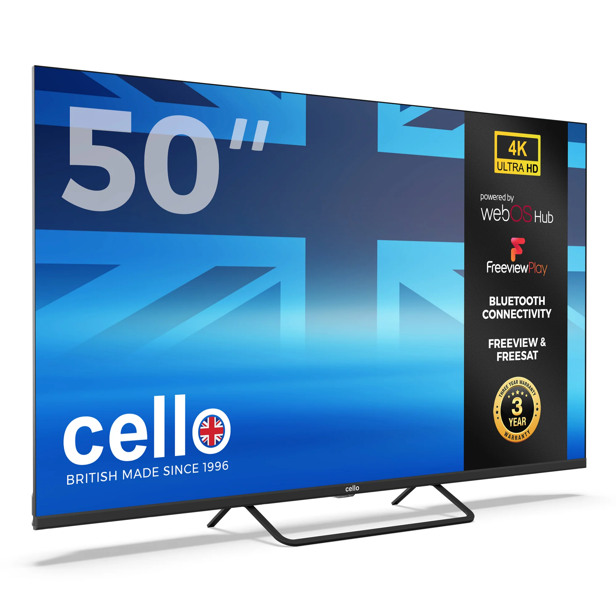 50 inch Smart WebOS 4K UHD TV with Freeview Play and Frameless Bezel - Image 3